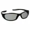 Safety Glasses, Anti-Scratch, No Foam Lining, Wraparound Frame, Full-Frame, Gray, Black