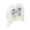 Terminal Block, 26-8 Awg, White, 50A, 35mm Din Rail Mount, Pack Of 60