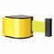 Retractable Belt Barrier, Yellow, Powder Coated, 24 ft Belt Length