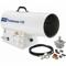 Gas Forced Air Portable Heater, 125000 BtuH 170000 BtuH Heating Capacity Output