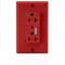 Steckdose, Decorator Duplex, 5-20R, 20 A, 125 V AC, rot, 2 Pole, Schraubklemmen