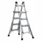 Multipurpose Ladder, 15 Ft Extended Ladder Ht, 4 To 7 Ft, 1 To 3 Ft, 300 Lb Load Capacity