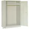 Wardrobe Cabinet, 1 Shelf, Unassembled, Size 48 x 24 x 78 Inch, Steel, Putty