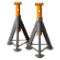 Jack Stand, 2 Pieces, 13200 lbs Load Capacity, Steel, Grey And Orange