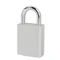 Anodized Aluminium Safety Padlock, 1 1/2 Inch Wide, 1 Inch Tall Shackle, Keyed Different, 5 Pin Locking, Clear