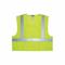 Safety Vest, Ansi Class 2, M, Lime, Solid Polyester, Hook-And-Loop