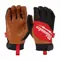 Work Gloves, 2XL, Mechanics Glove, Full Finger, Goatsk Inch, Hook-and-Loop Cuff, Polyester