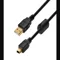 USB Cable, 2.0, 6 ft Cable Length, Black, A Male to 5 Pin B Mini Male, Cameras/MP3/PDA