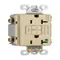 GFCI Receptacle, Hospital Grade, 20A, 125V, Ivory