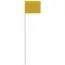 Marking Flag, 4 Inch x 5 Inch Flag Size, 30 Inch Staff Ht, Yellow, Blank, No Image