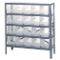 Shelf Bin Unit, Clear-View, 12 x 36 x 39 Inch Size