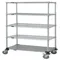 Mobile Cart, 4 Wire/1 Solid Shelf, 18 x 60 x 80 Inch Size