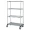 Mobile Cart, 3 Wire/1 Solid Shelf, 18 x 60 x 80 Inch Size