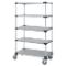Mobile Cart, 5 Solid Shelf, 24 x 36 x 80 Inch Size