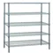 Wire Shelving, Starter Unit, 5 Shelf, 14 x 54 x 54 Inch Size, Gray Epoxy Finish