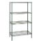 Wire Shelving, Starter Unit, 4 Shelves, 36 x 60 x 54 Inch Size, Proform Green Epoxy