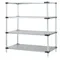 Solid Shelving, Starter Unit, 4 Shelves, 21 x 54 x 86 Inch Size, Galvanized Steel