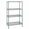 Wire Shelving, Starter, 60 Inch x 24 Inch, 74 Inch OverallHeight, 4 Shelves, Dry/Wet