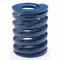 Die Spring, Light Duty, Oil Tempered Chrome Silicone, 50 mm Length, Blue, Paint, 5 PK