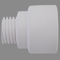 Adapter, 1 Inch Diameter, 3.3 Inch Length, White