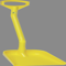 Ergonomic Shovel 10-1/4 Inch Width Yellow