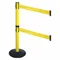 Barrier Post With Belt, Aluminum, Powder Coated, 40 Inch Height, 2 1/2 Inch Dia.