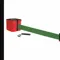 Retractable Belt Barrier, Green, Red, 20 ft Belt Length