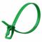 Releasable Cable Tie, 10 Inch Length, Green, Max. 71 mm Bundle Dia