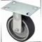 Kingpinless Plate Caster, 6 Inch Dia, 7 1/2 Inch Height, Rigid, A