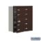 Cell Phone Storage Locker, 29.25 x 29.75 x 8.75 Inch Size, 5 Door High, Bronze