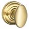 Knob Lockset, 2, Siena/Andover, Bright Brass, Not Keyed