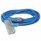 Extension Cord, 50 Ft Cord Length, 14 Awg Wire Size, 14/3, Blue, 3 Outlets