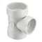 Drain Waste Vent Reducer Vent Tee, Hub x Hub x Hub, 8 x 6 Size, PVC