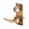 Lever Lockset, Grade 2, Qci230 Slate, Bright Brass