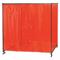 Welding Booth, 6 ft Width, 6 ft Height, Orange, Vinyl, Grommets