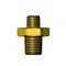 Reducing Hex Nipple, 1/4 Inch NPT-M x 1/8 Inch NPT-M, Unplated Brass