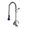 Pre-Rinse Faucet, Single Hole Base, 8 Inch Add-On Faucet, 18 Inch Flex Lines