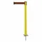 Spike Post, Plastic, Yellow, 43 Inch Height, 2 1/2 Inch Dia., Stake, Brown