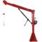 Stationary Davit Crane With Worm Gear Hand Winch, Up To 2800 Lbs., Epoxy Gray