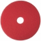 Round Buffing Pad, 19 Inch, 175 to 600 Rpm, Red, 5 Pk