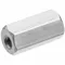 Hex Standoff, M4-0.7 Thread Size, 10 mm Length, Aluminum, Plain, 6 mm Hex Width, 6 mm Dia