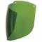 Faceshield Visor, Green, Uncoated, 9 Inch Height, 15 7/8 Inch Width