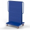 Mobile A Frame Cart, 1 Louver, 1 Round Pegboard Panel, 36 Inch Size, Blue