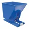 Self Dumping Hopper, Medium Duty, 1 cu. yd., 4000 Lb., Blue, Steel