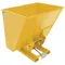 Self Dumping Hopper, Heavy Duty, 3 cu. yd., 6000 Lb., Yellow, Steel