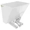 Self Dumping Hopper, Light Duty, 3 cu. yd., 2000 Lb., White, Steel