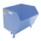 Self Dumping Hopper, Medium Duty, Low Profile, 1 cu. yd., 4000 Lb., Sky Blue, Steel