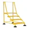 Commercial Spring Loaded Ladder, Perforated 4 Step, Yellow, Steel