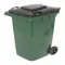 Green Polyethylene Trash Can, 64 Gallon Capacity