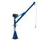 Steel AC Powered Jib Crane, CSA Compliant 3-1/2 to 5-1/2 Feet Boom, 1500 Lb. Capacity, Blue